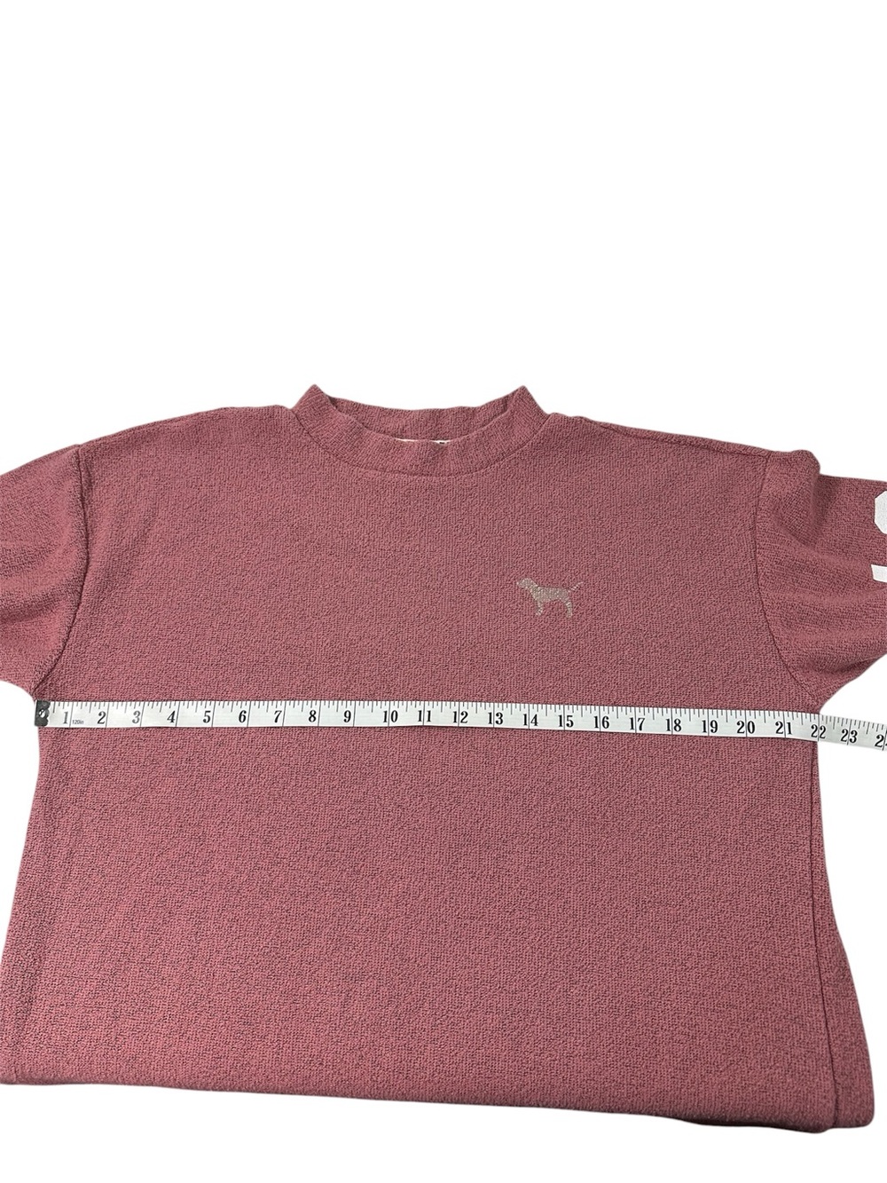 PINK Victoria's Secret  Stadium Mock Neck Pullover Sweater Dusty Rose Size Small - Picture 6 of 14